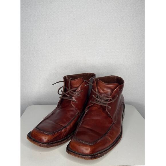 Vintage Lopez Taibo Leather Chukka Boots Brown Mens 8.5 Moc Toe main image 16